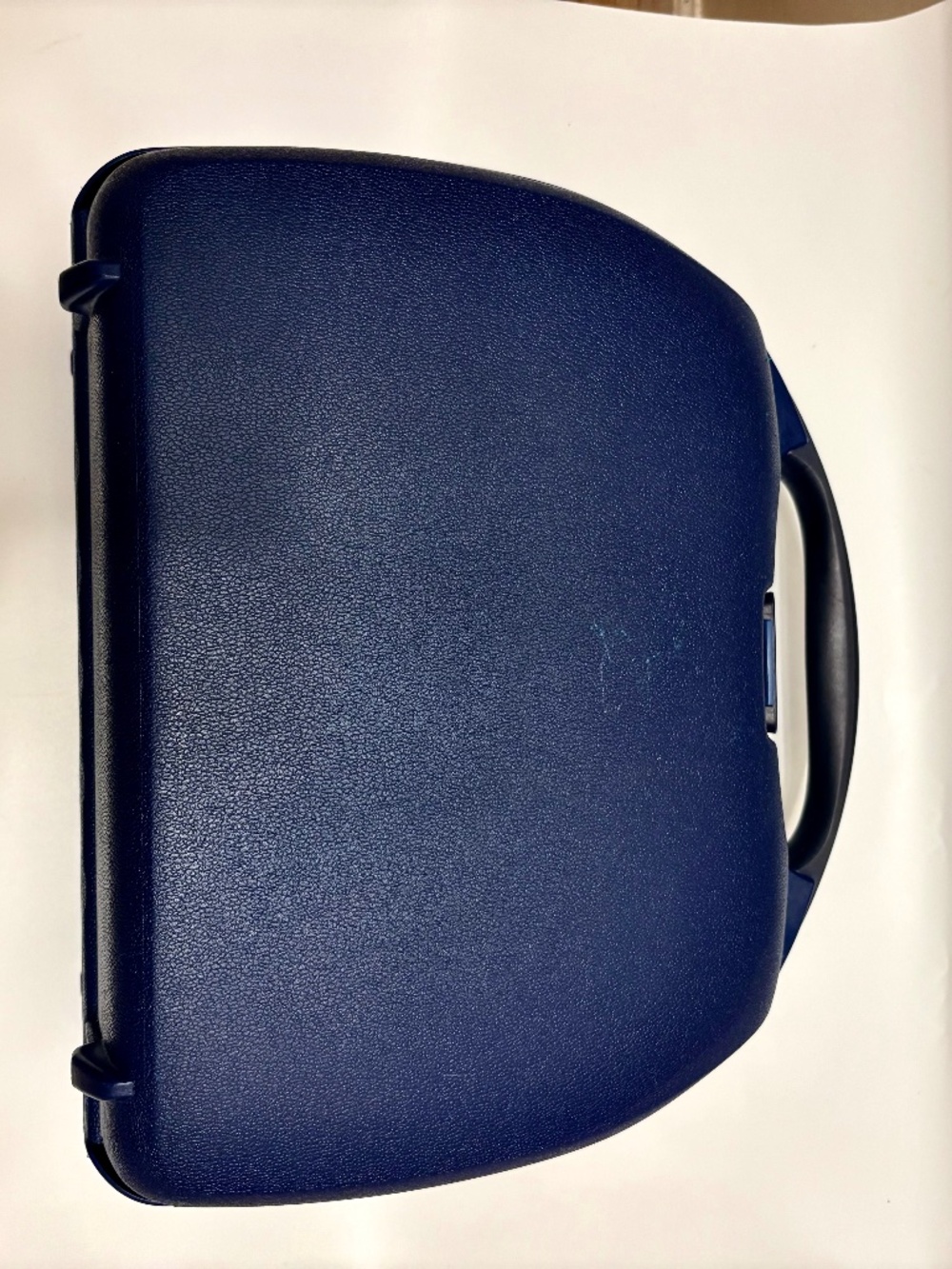 Vintage 1990 Samsonite Epsilon Navy Train Vanity Case, Make-up Travel Case